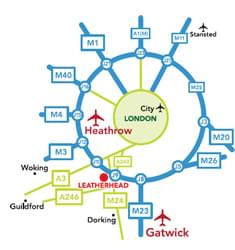 Map and location of the business centre